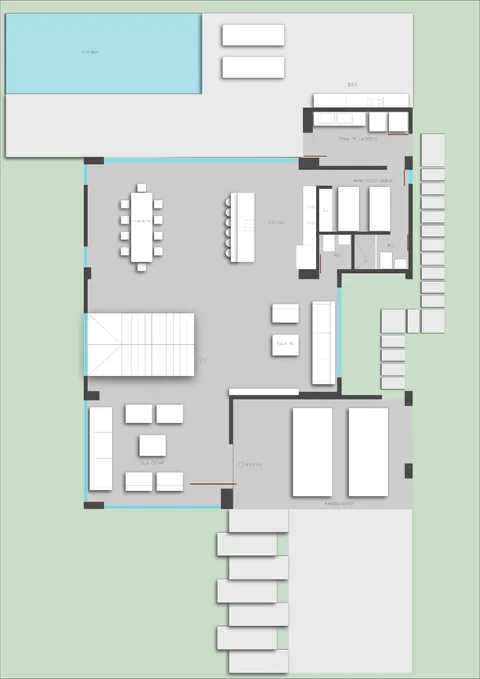 Plano del primer piso de Casa Enkanta 33
