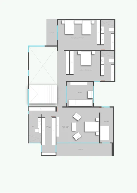 Plano del segundo piso de Casa Enkanta 33